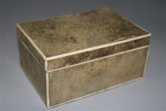 A shagreen cigarette box